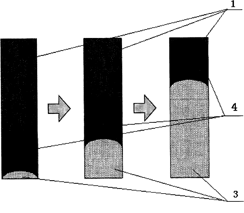 Dual travelling wave partition burning method for fast reactor fuels