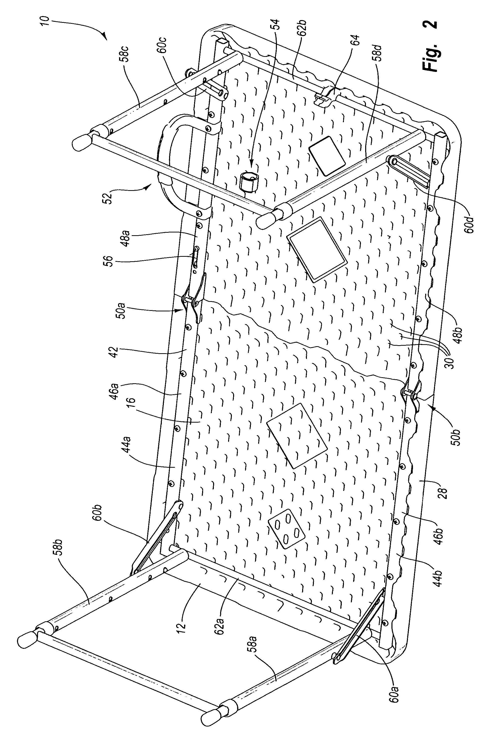 Retainer for securing a table in a folded position