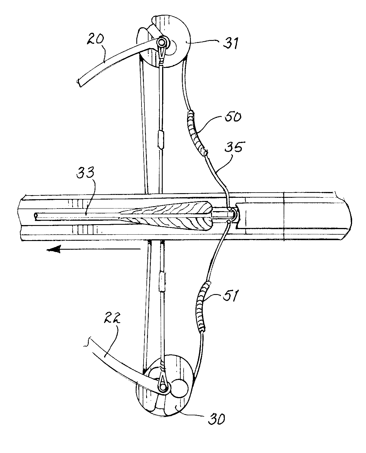 Bow energy transfer system and method