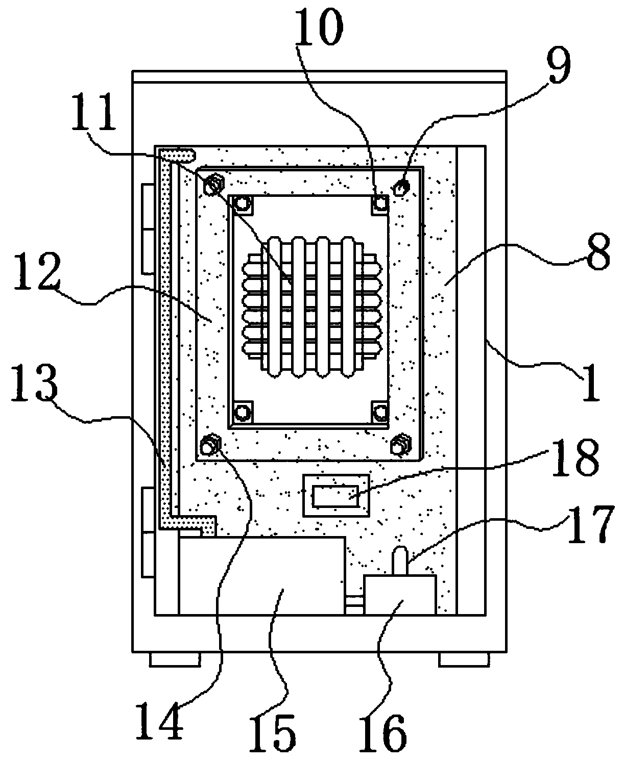 Novel box-type substation heat dissipation device with self-contained power supply