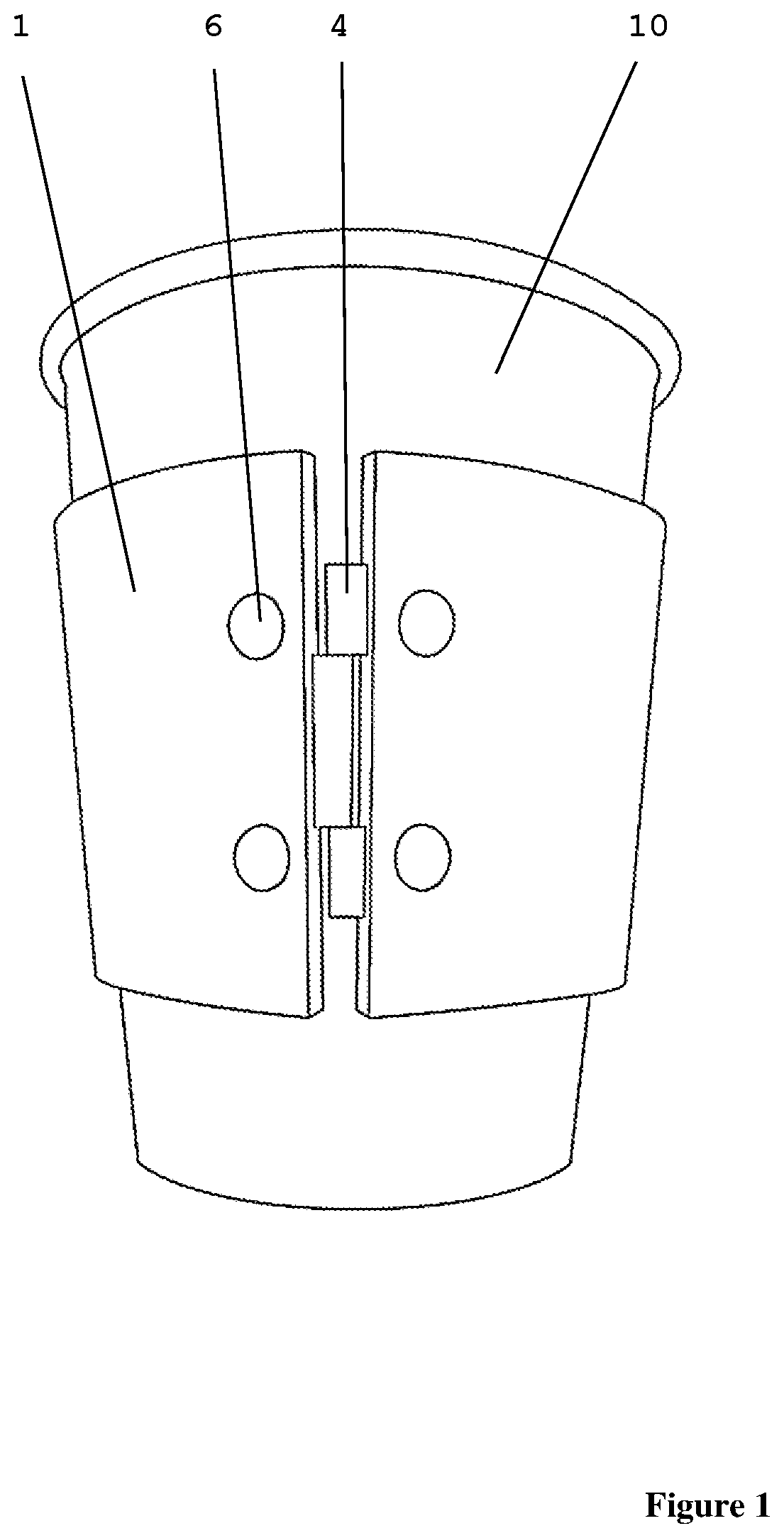 Sleeve for holding and carrying cups and containers having hot or cold contents
