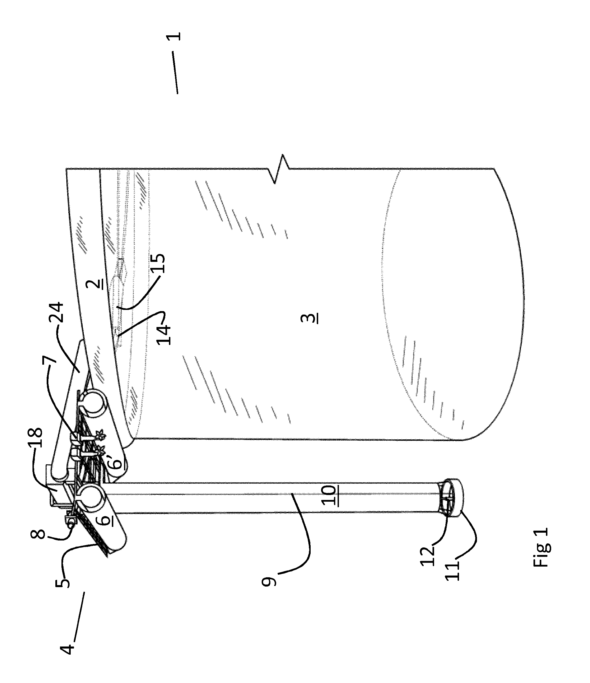 Method and device for taking up fish from a body of water