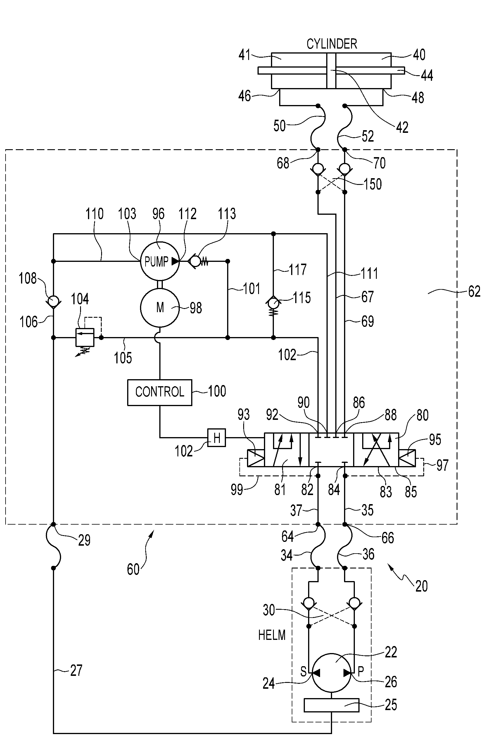 Power assist steering apparatus and method responsive to volume flow of fluid