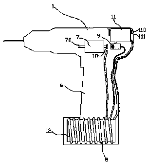 Electric drill depth control structure