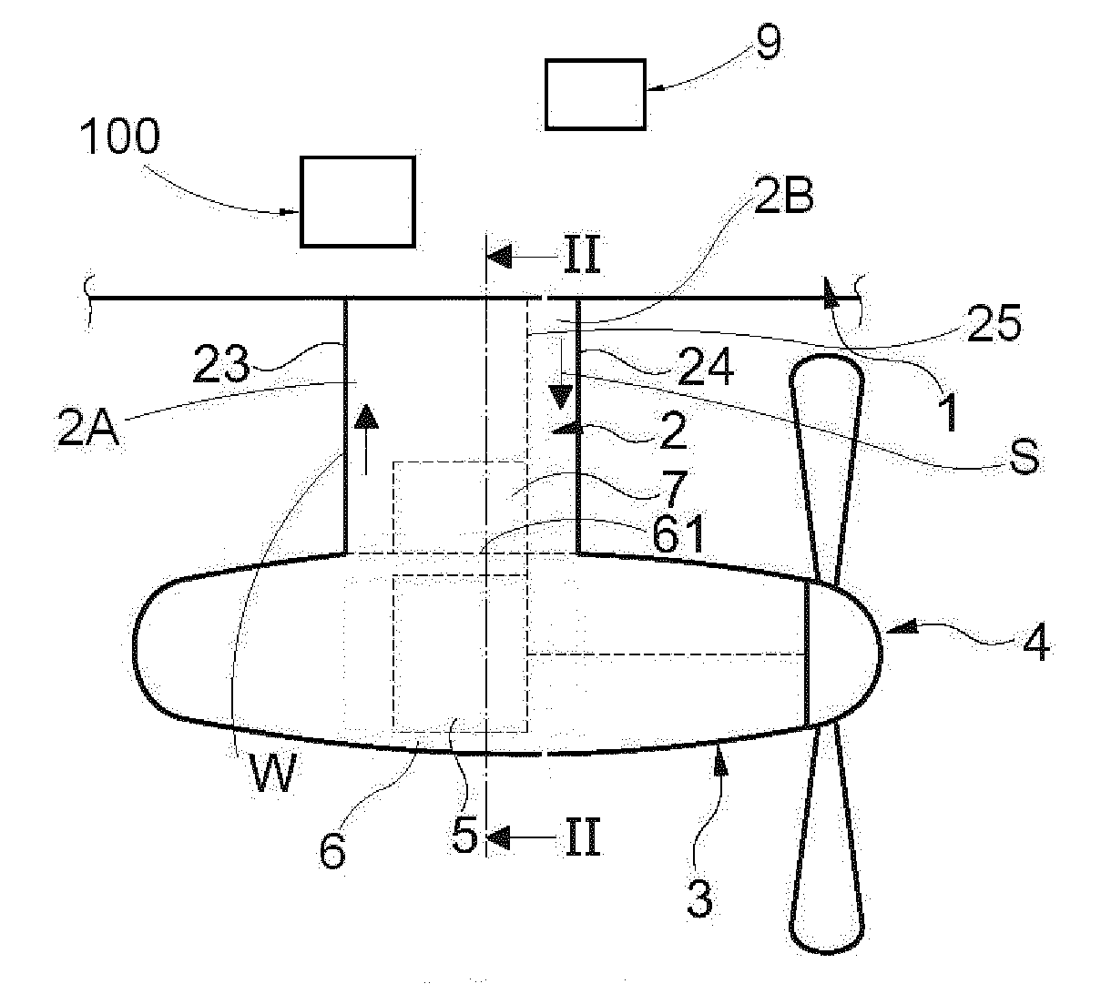 Pod propulsion device and a method for cooling such