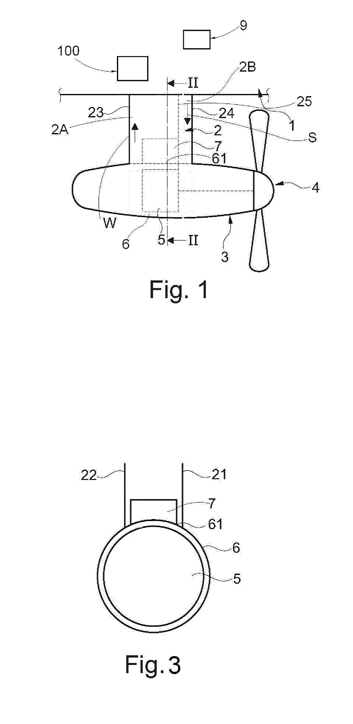 Pod propulsion device and a method for cooling such