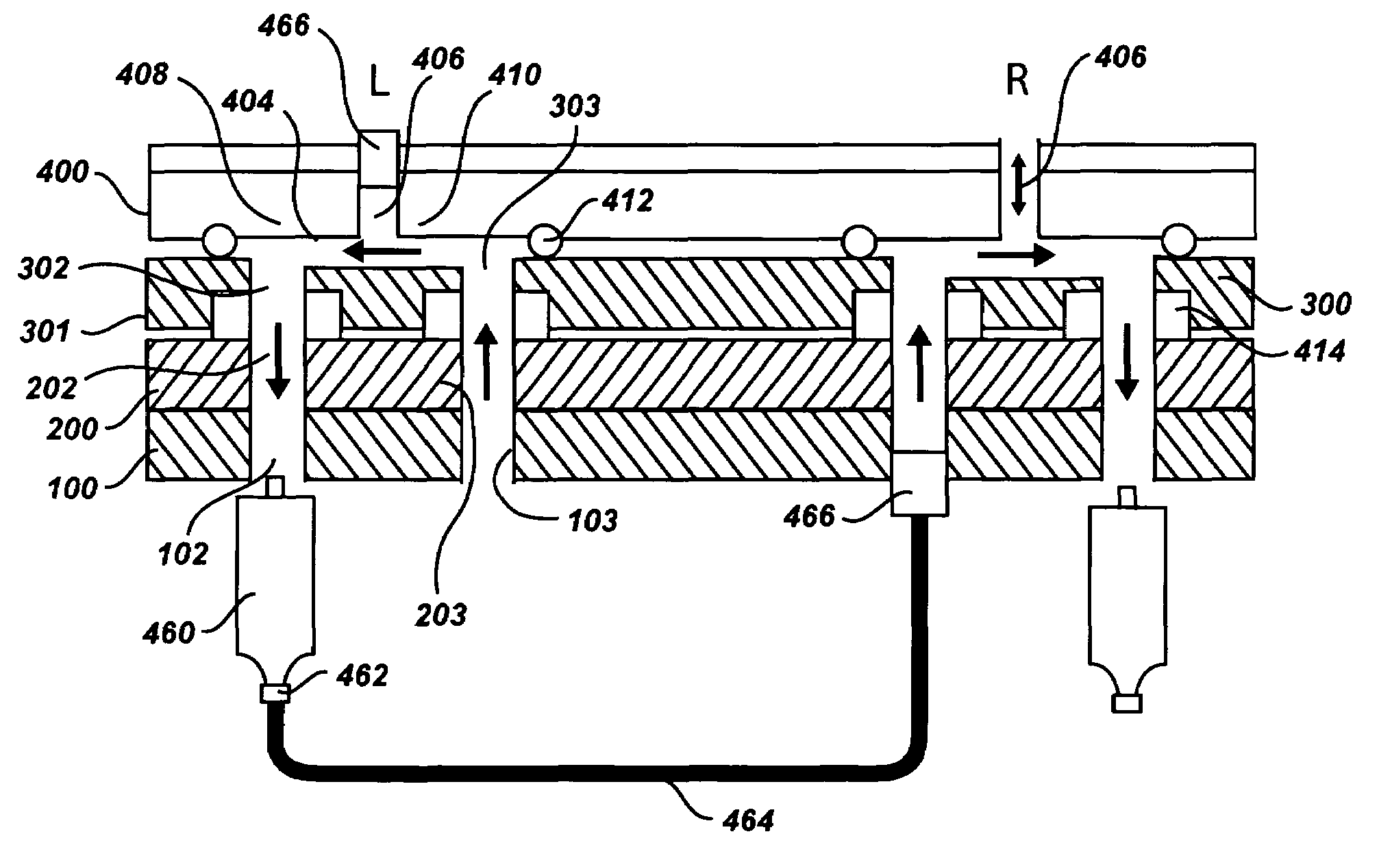 Valve and process for interrupted continuous flow chromatography