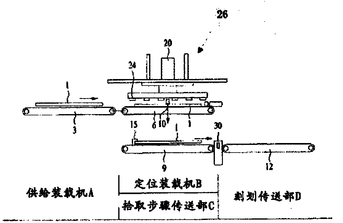 Vertical conveying device of substrate
