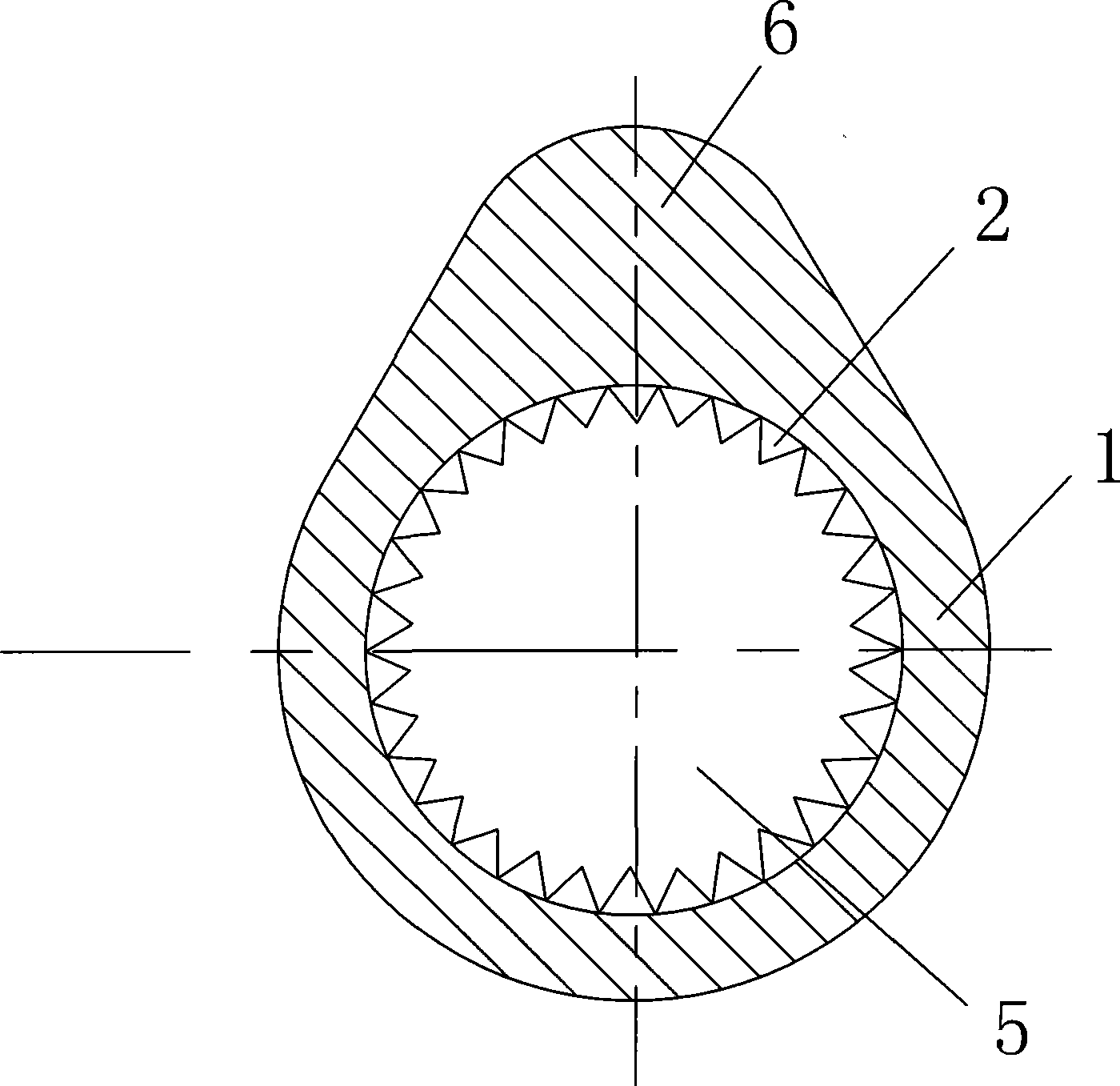 Connection method between cam and axle tube of jacket assembling cam shaft