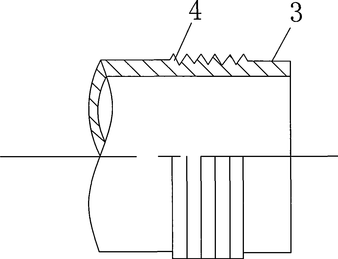 Connection method between cam and axle tube of jacket assembling cam shaft