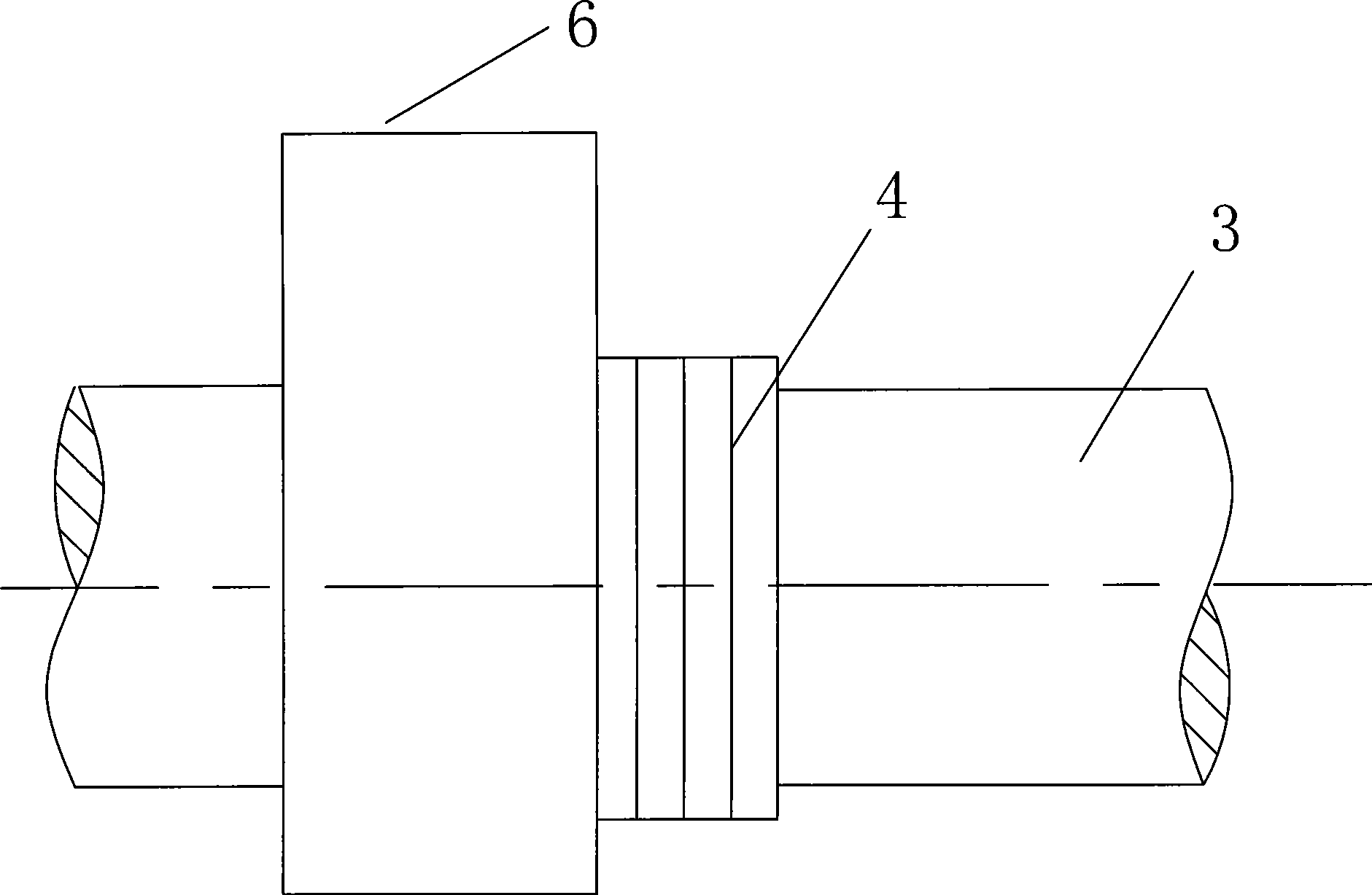 Connection method between cam and axle tube of jacket assembling cam shaft