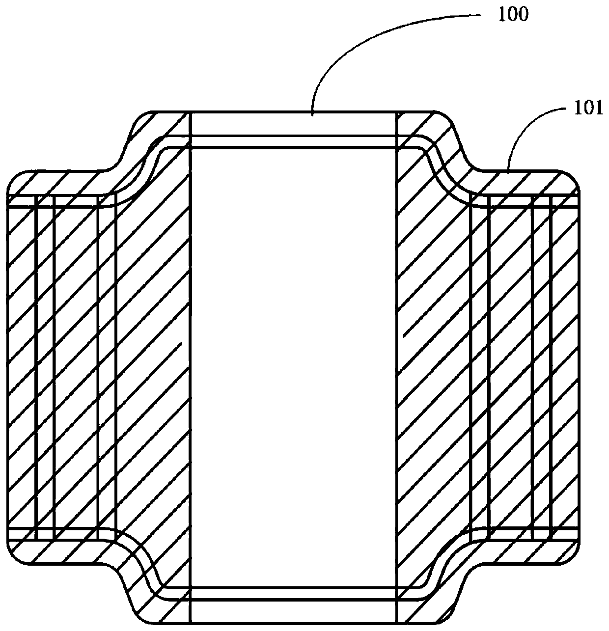 Multi-arc bottomed metalized magnetic core and preparation method thereof, and chip inductor
