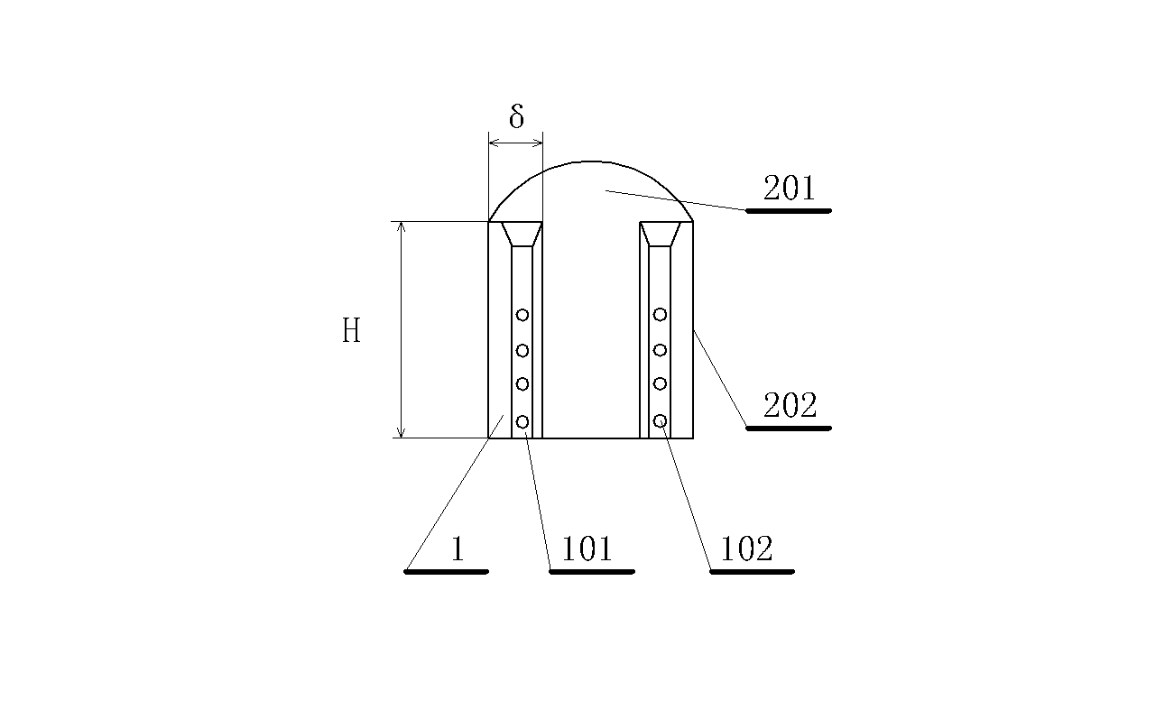 Self-supplementing gas energy dissipation method and device in cave