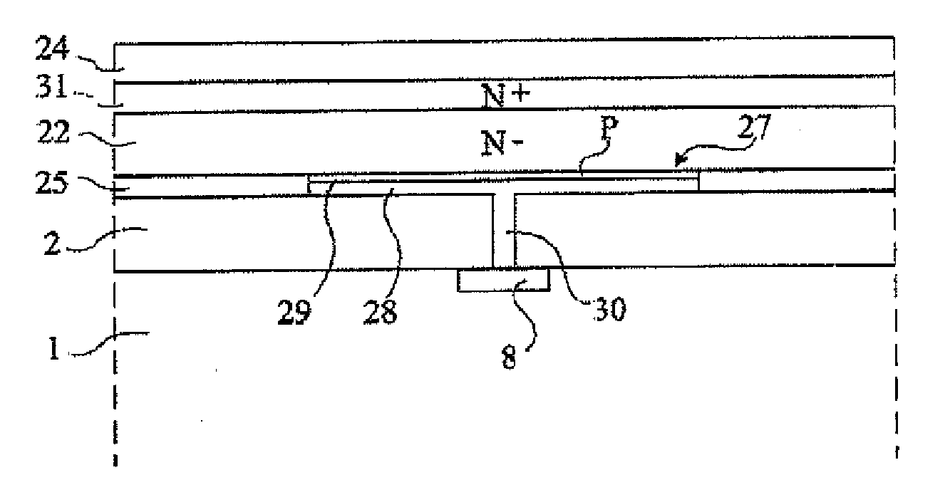 Light sensor located above an integrated circuit