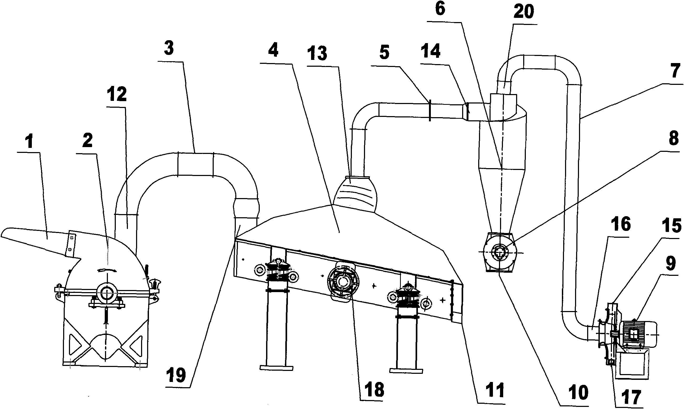 Method and device for separating corn stalk bark and corn pith