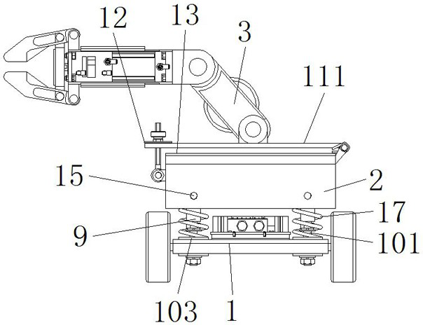 Movable mechanical arm adaptive to multiple terrains