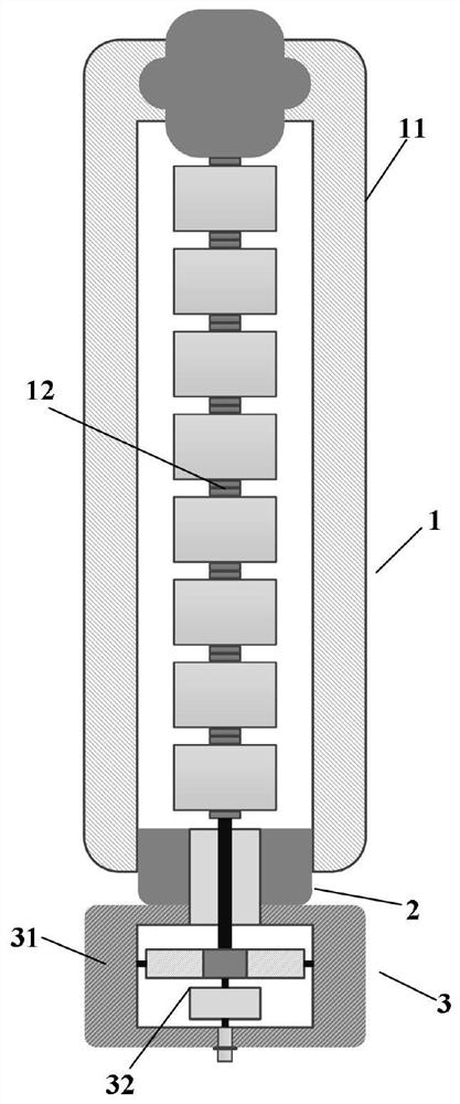 An internal contact capacitive voltage divider for gis