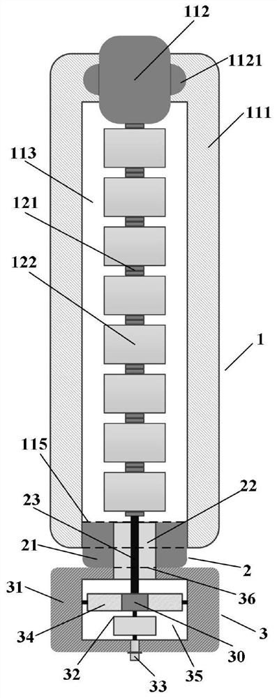 An internal contact capacitive voltage divider for gis