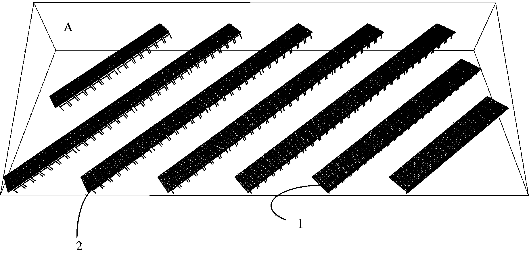 Method and device used for installing photovoltaic array on east-and-west-facing slopes