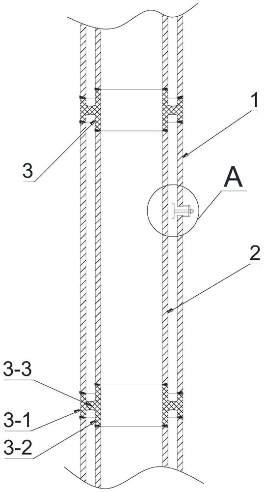 Pressure-resistant double-layer conveying pipeline