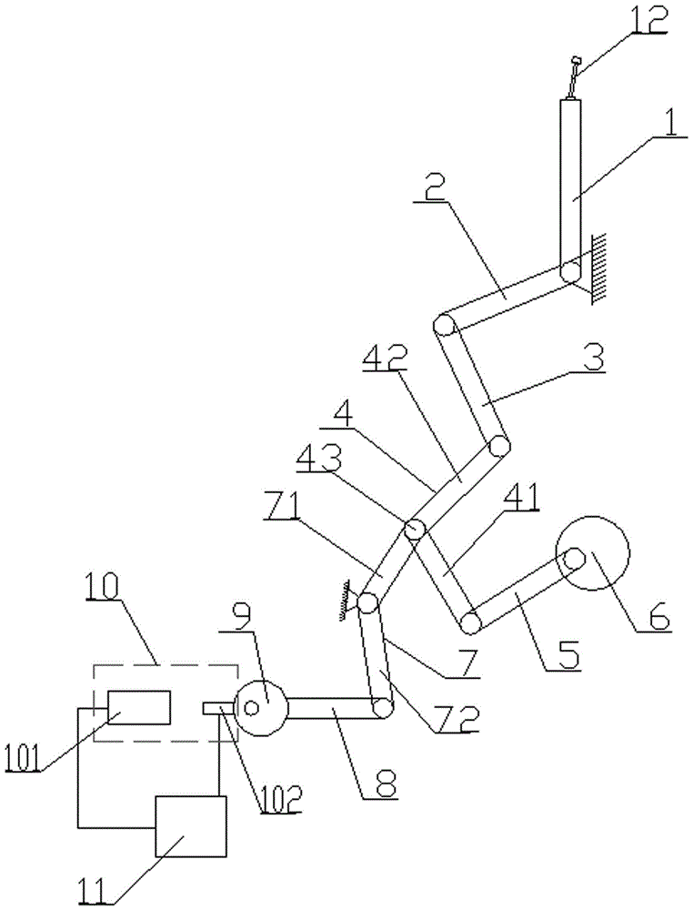 A reed moving raising mechanism