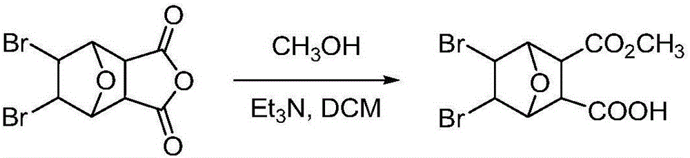 Bromonorcantharidin monoacid methyl ester and its synthesis method and application