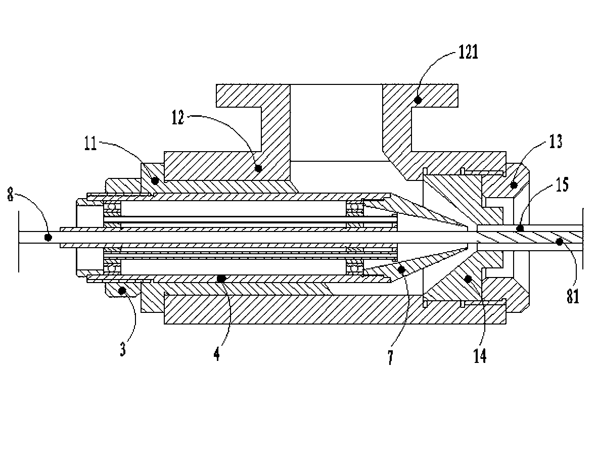 Plastic extruding mould for producing electric cables