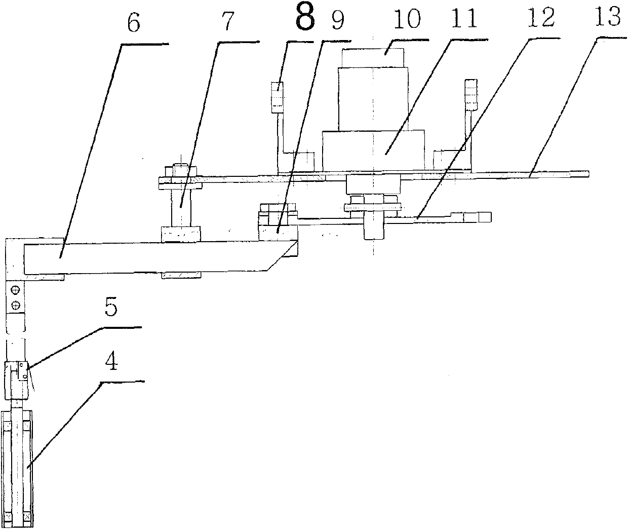 Parallel crank guide rod self-rotating positioning mechanical arm