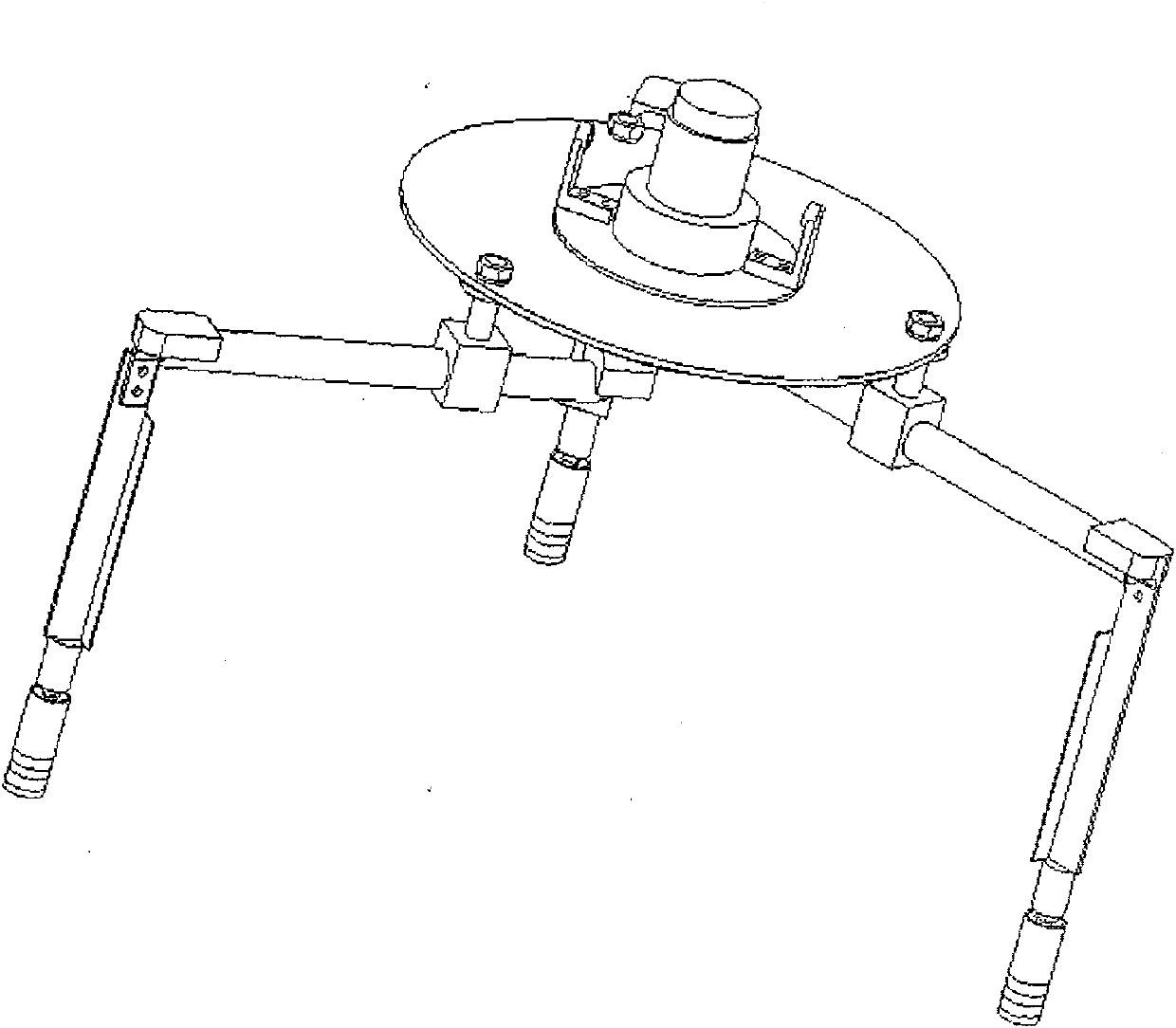 Parallel crank guide rod self-rotating positioning mechanical arm