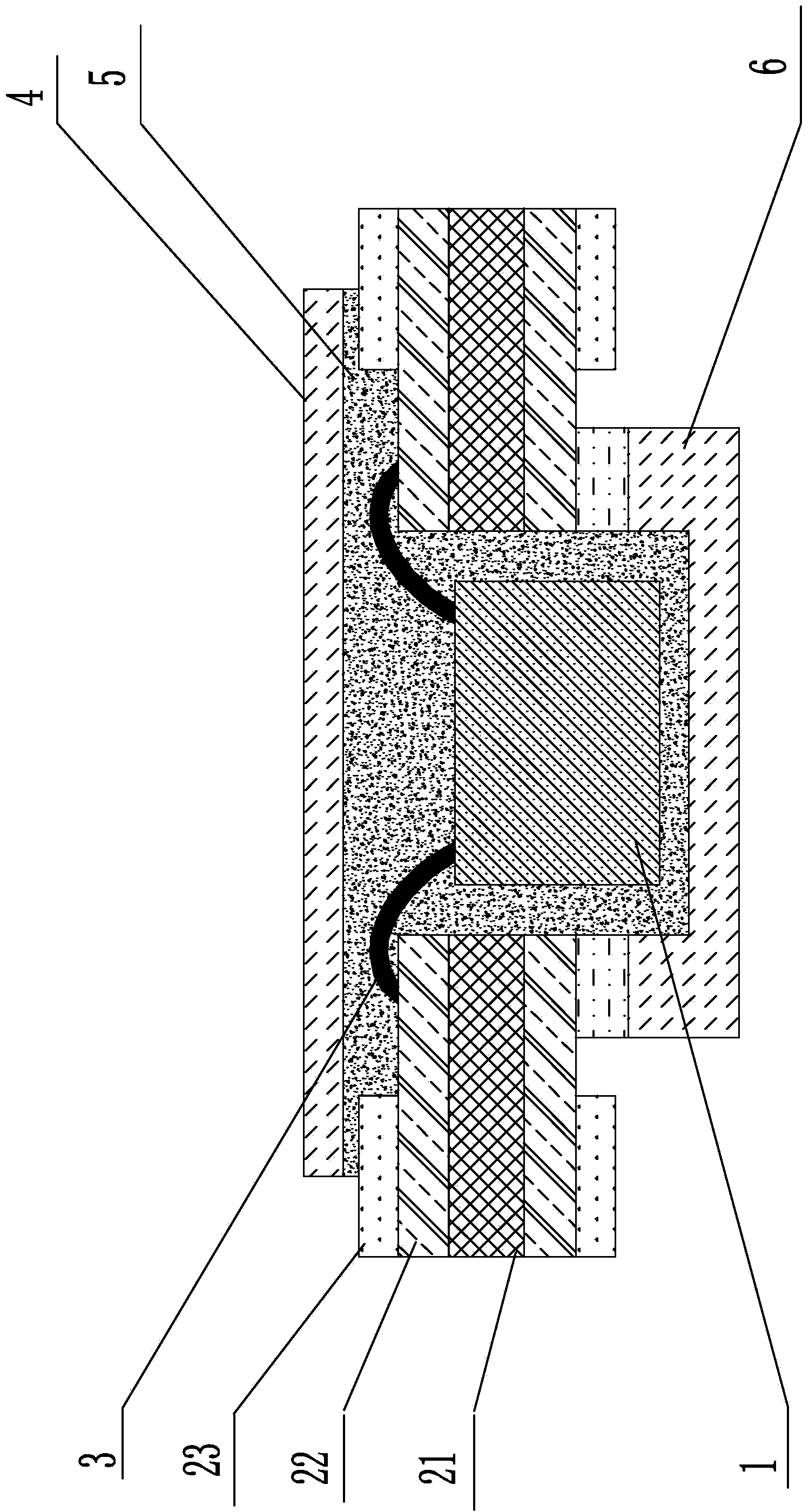 Semiconductor chip packaging structure and packaging method