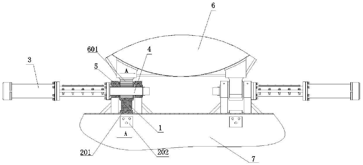 Cylinder wheel connecting auxiliary shaft alignment device and system