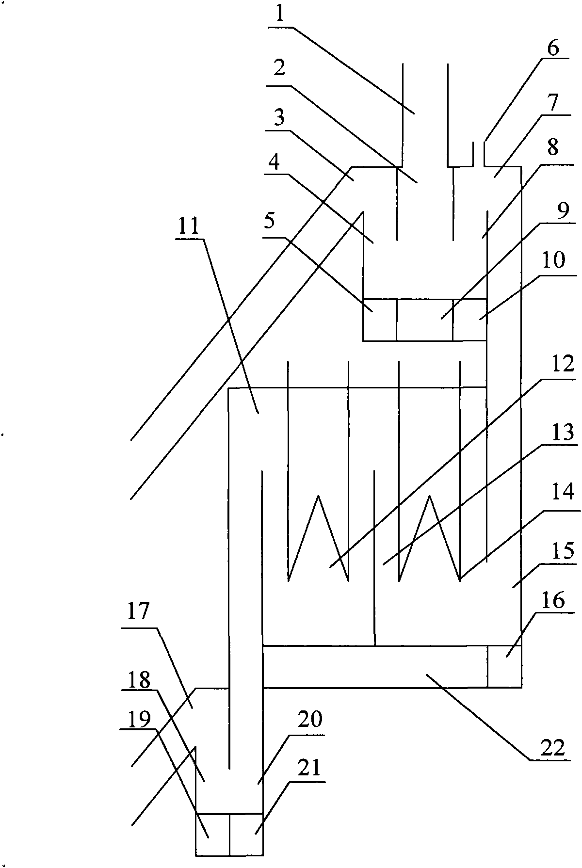 Gas blowby prevention method used for circulating fluid bed garbage furnace, and external type overheating device