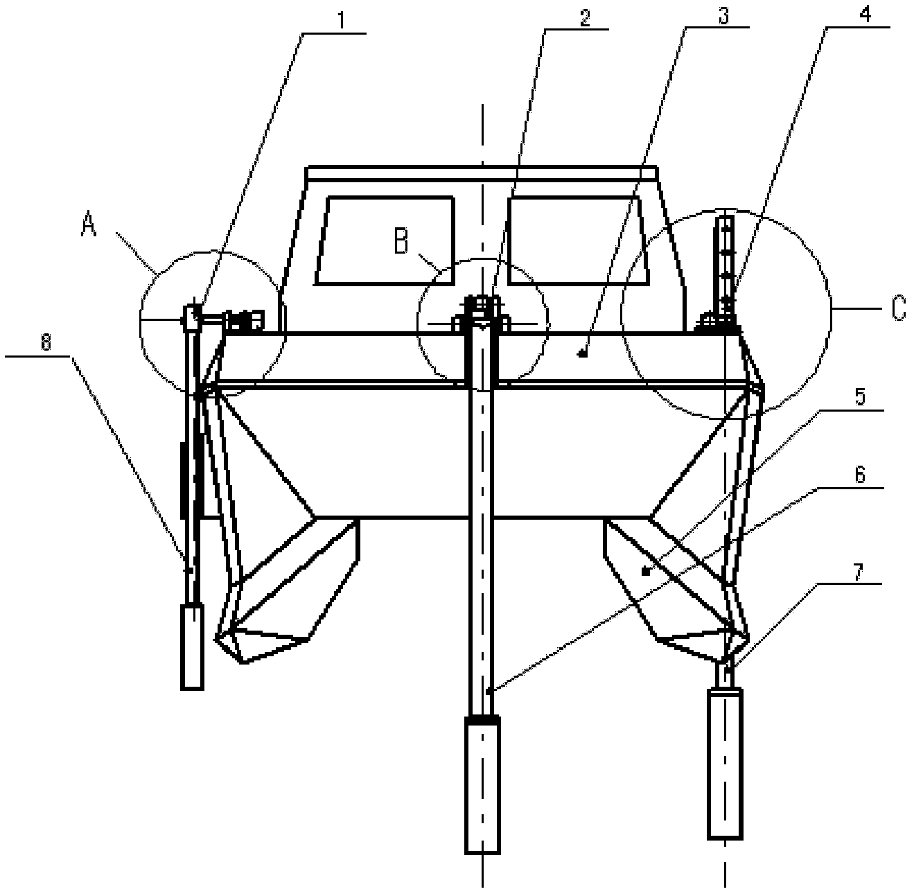 Double-body mechanical marine survey boat