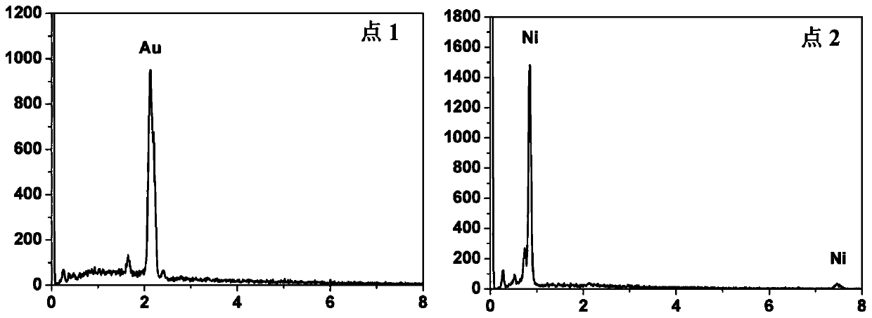 Ni/Au composite nanowire array enzyme-free glucose sensor electrode and preparation method thereof