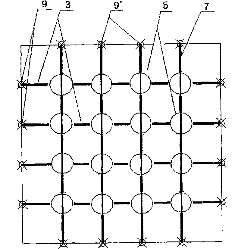 Grid pressure sensing chip and preparation method, pressure distributed sensor