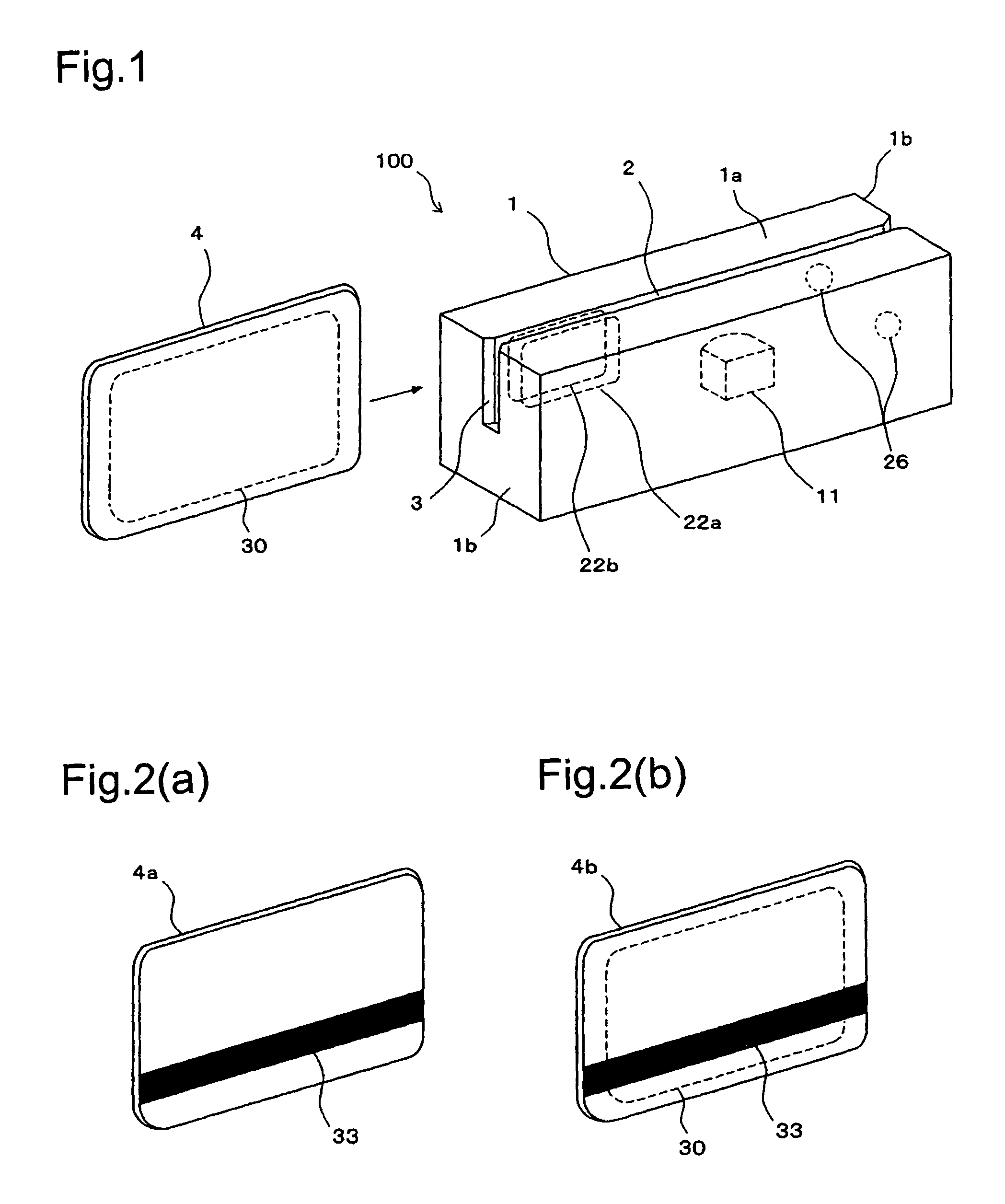 Manual noncontact IC card reader