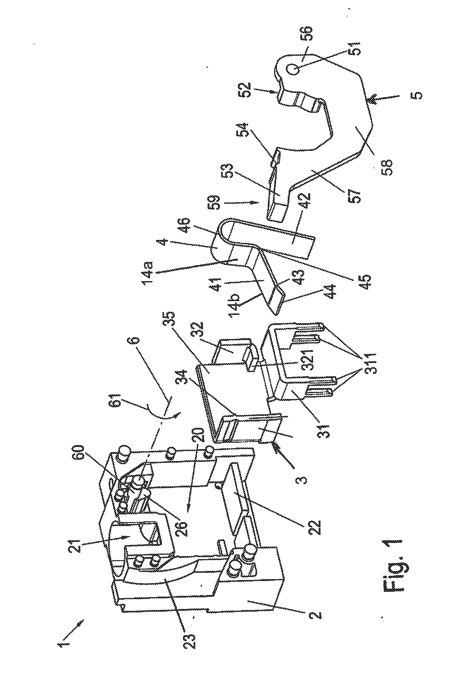 Spring-force clamping element with pivoting lever