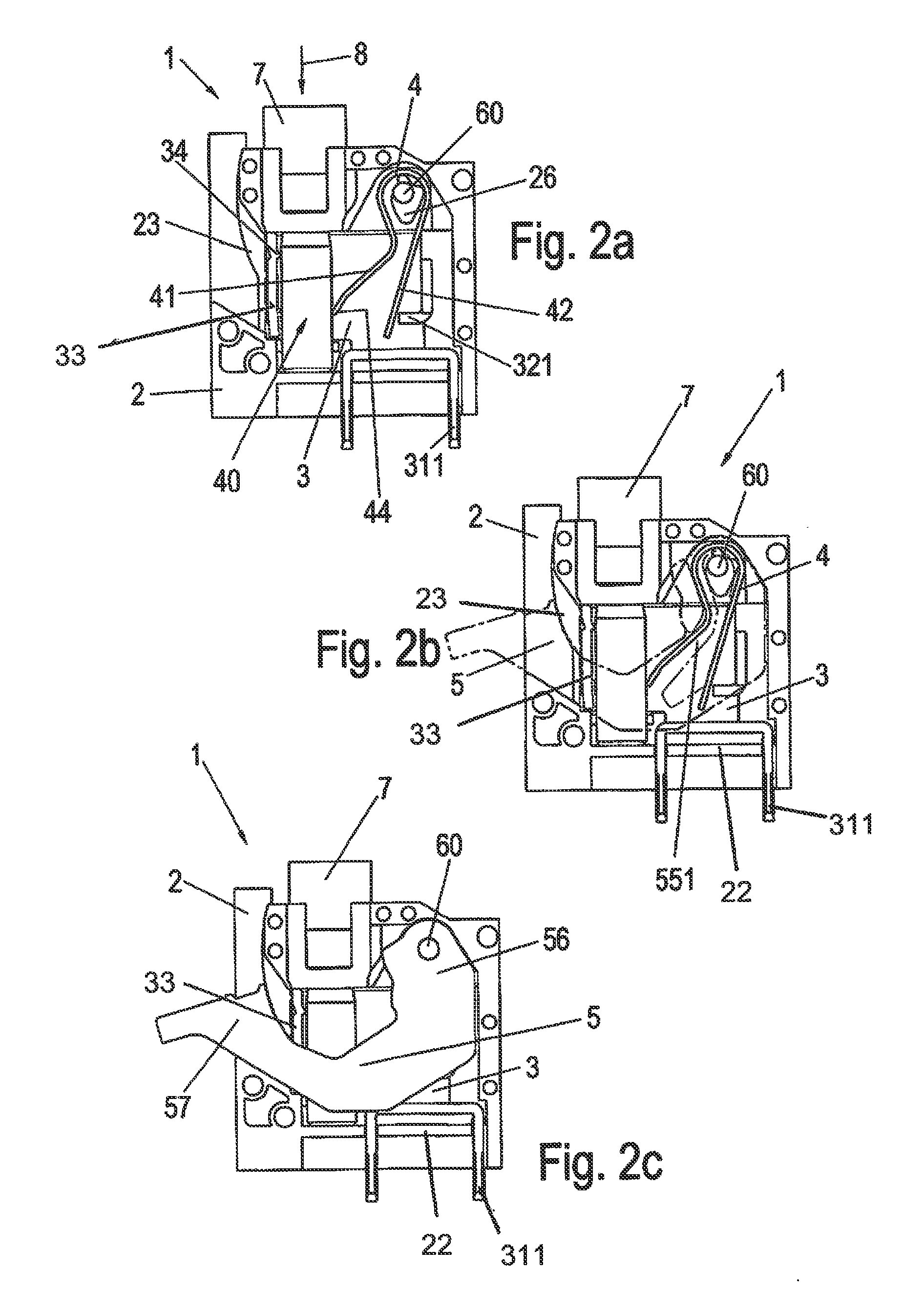 Spring-force clamping element with pivoting lever