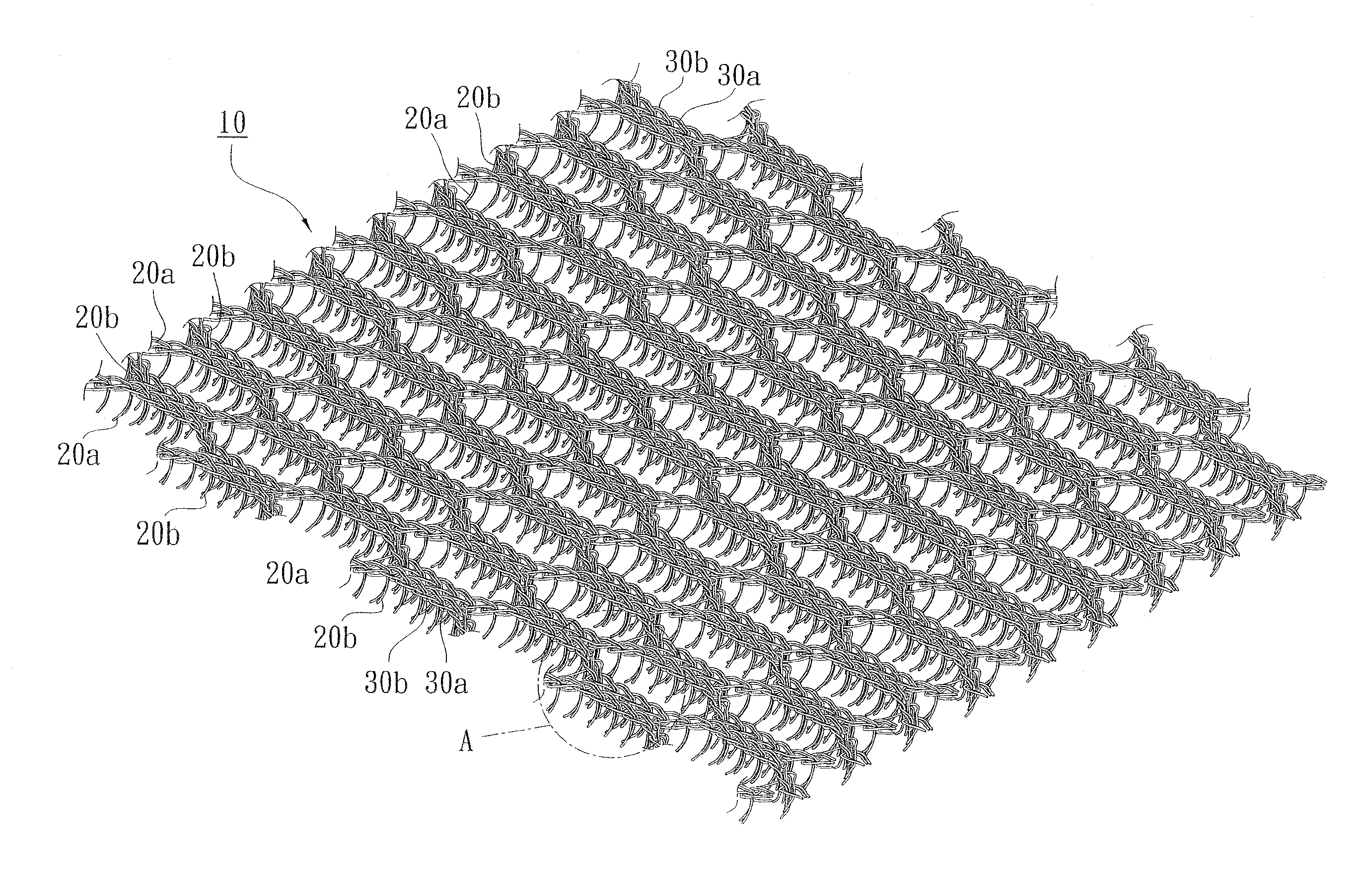 Structure of touch-fastening Anti-skidding material