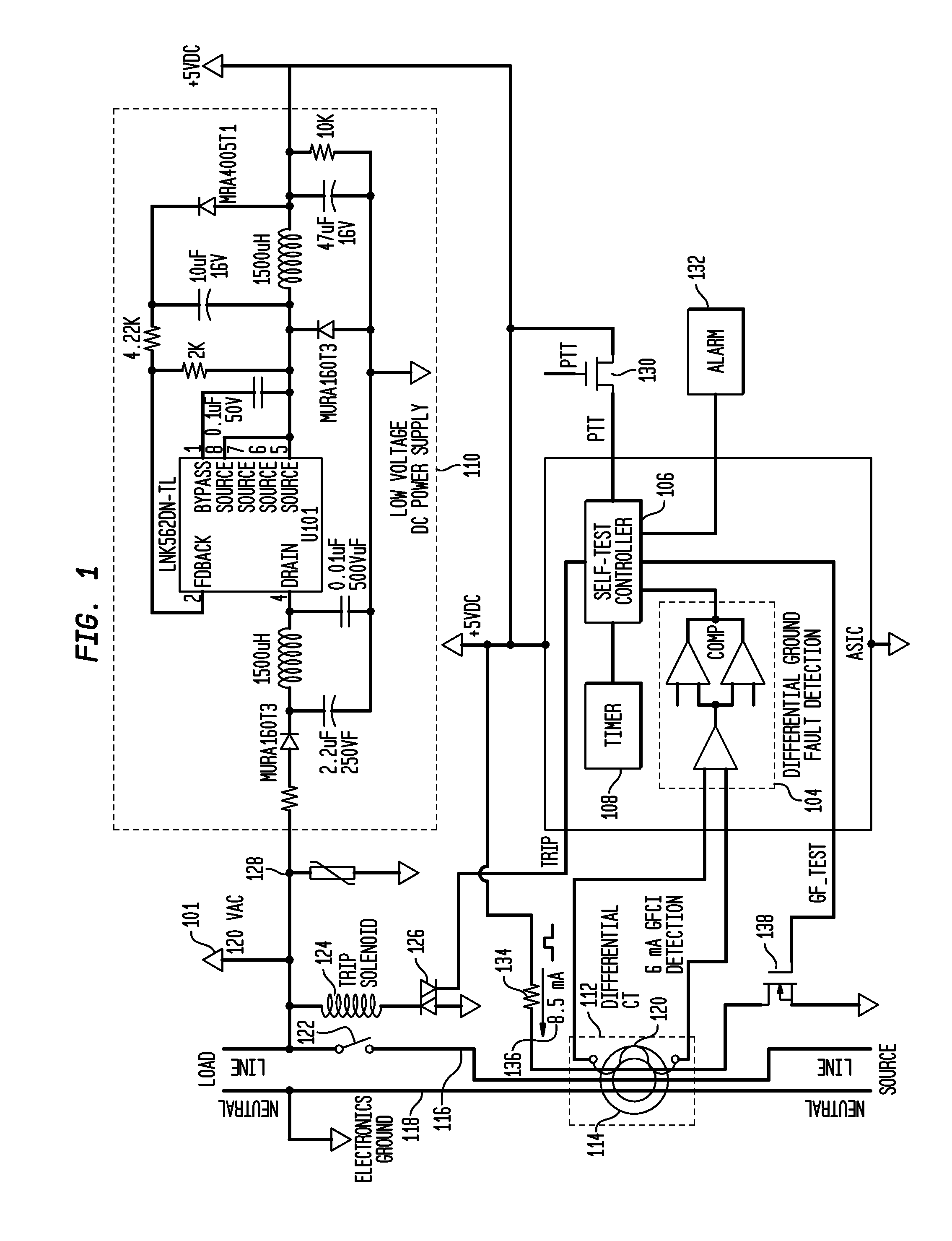 Method and Apparatus for Supervisory Circuit for Ground Fault Circuit Interrupt Device