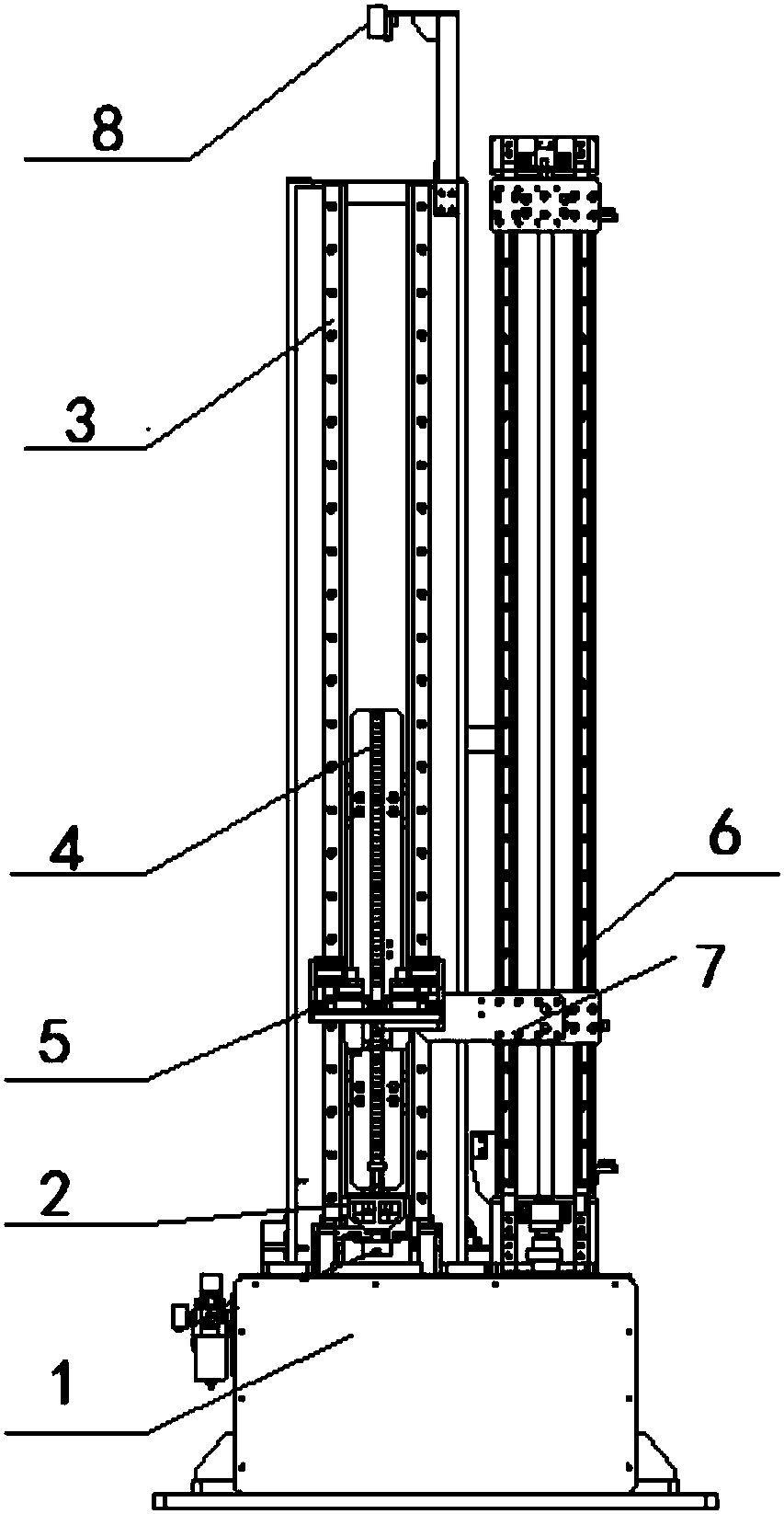 Guiding and locking device for testing degree of impact sensitivity of initiating explosive device