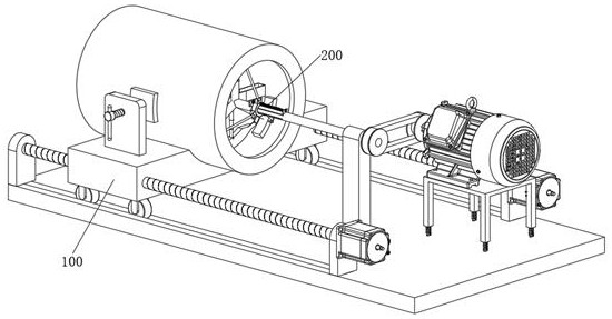 Adjustable grinding device for oil cylinder barrel machining
