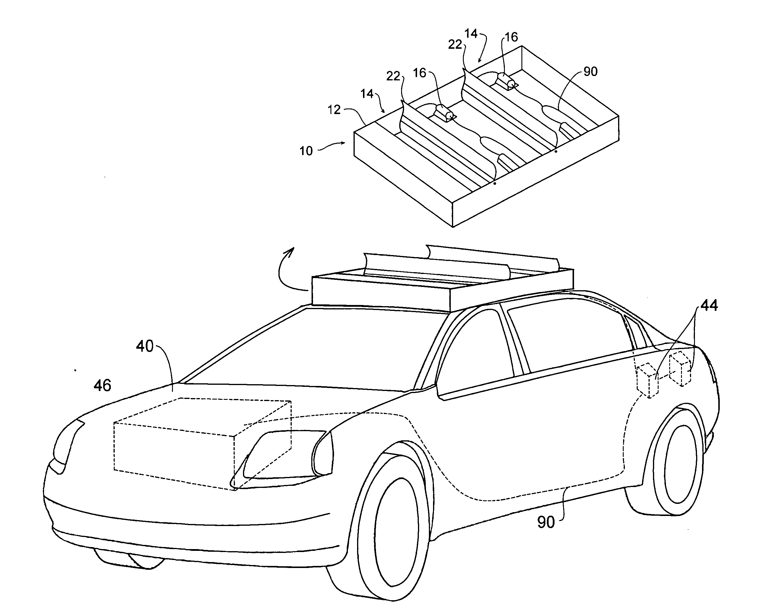Current powered vehicle