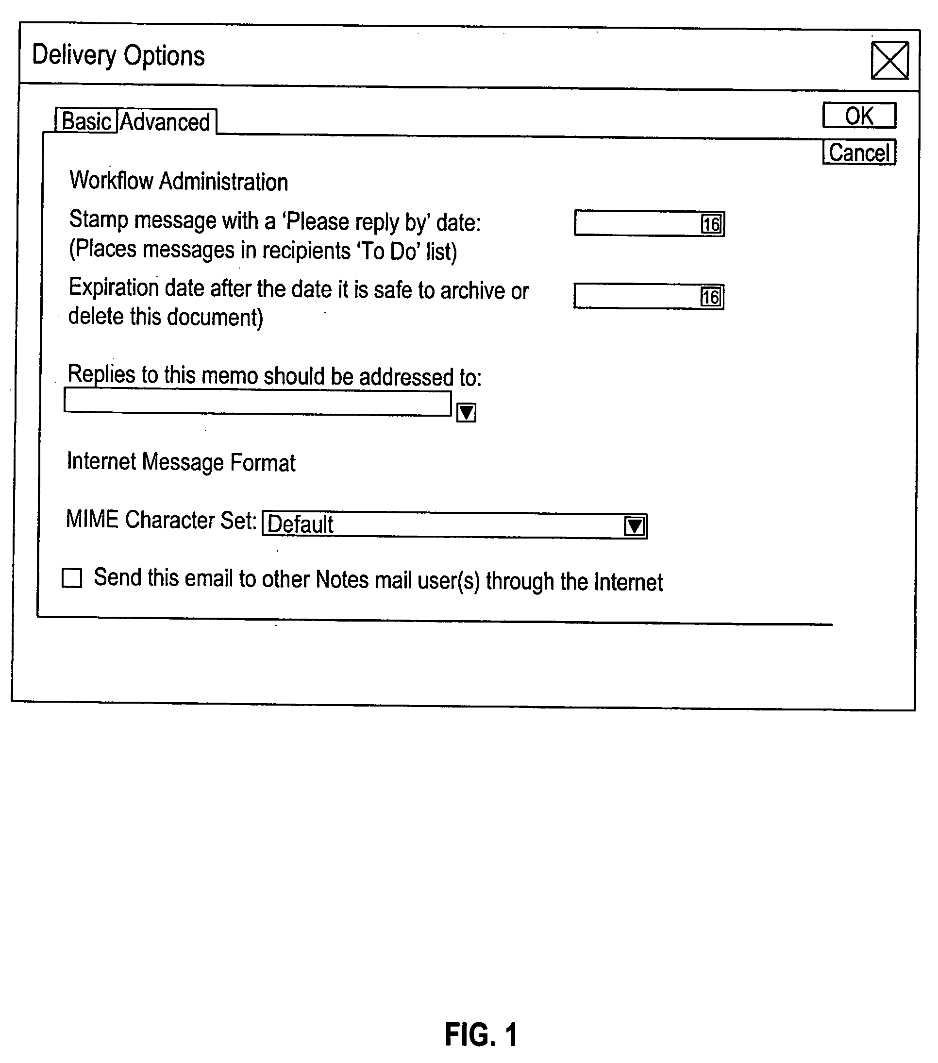 Method and system for notification of local action required to contents of electronic mail message