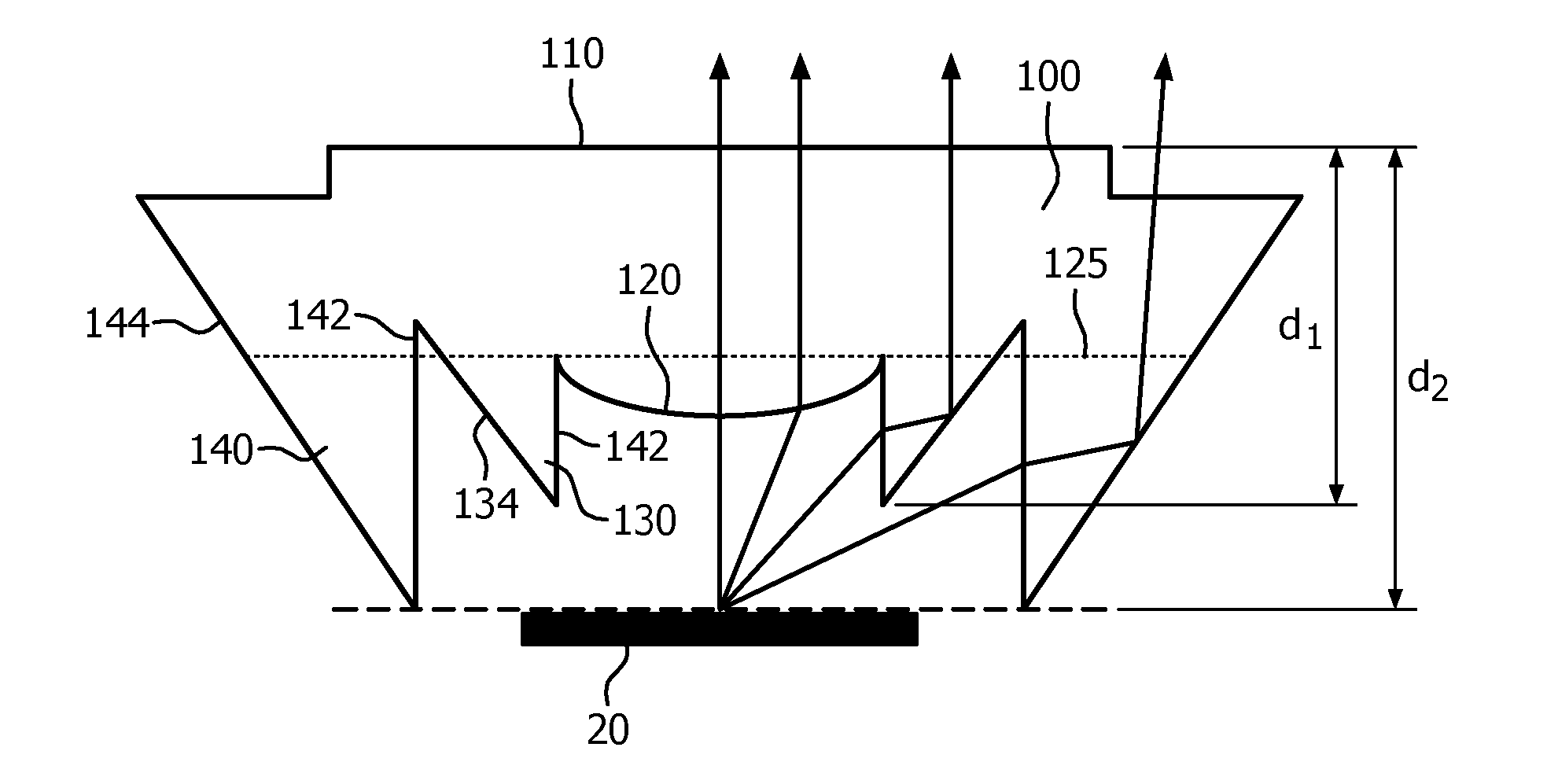 Lens and lighting device