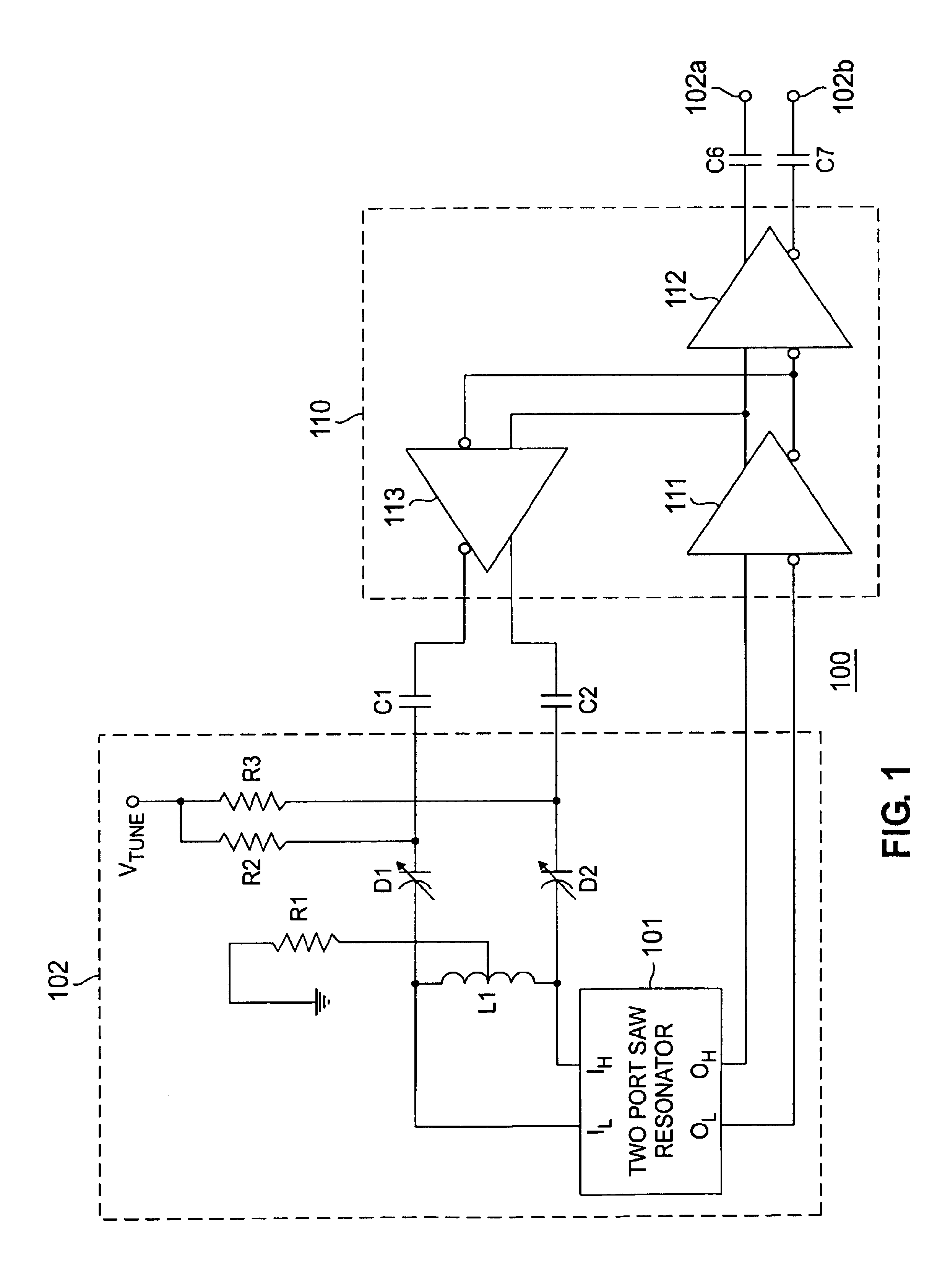Noise resistant low phase noise, frequency tracking oscillators and methods of operating the same