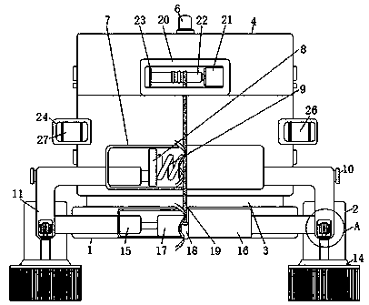 An environmentally friendly road cleaning vehicle with adjustable cleaning range