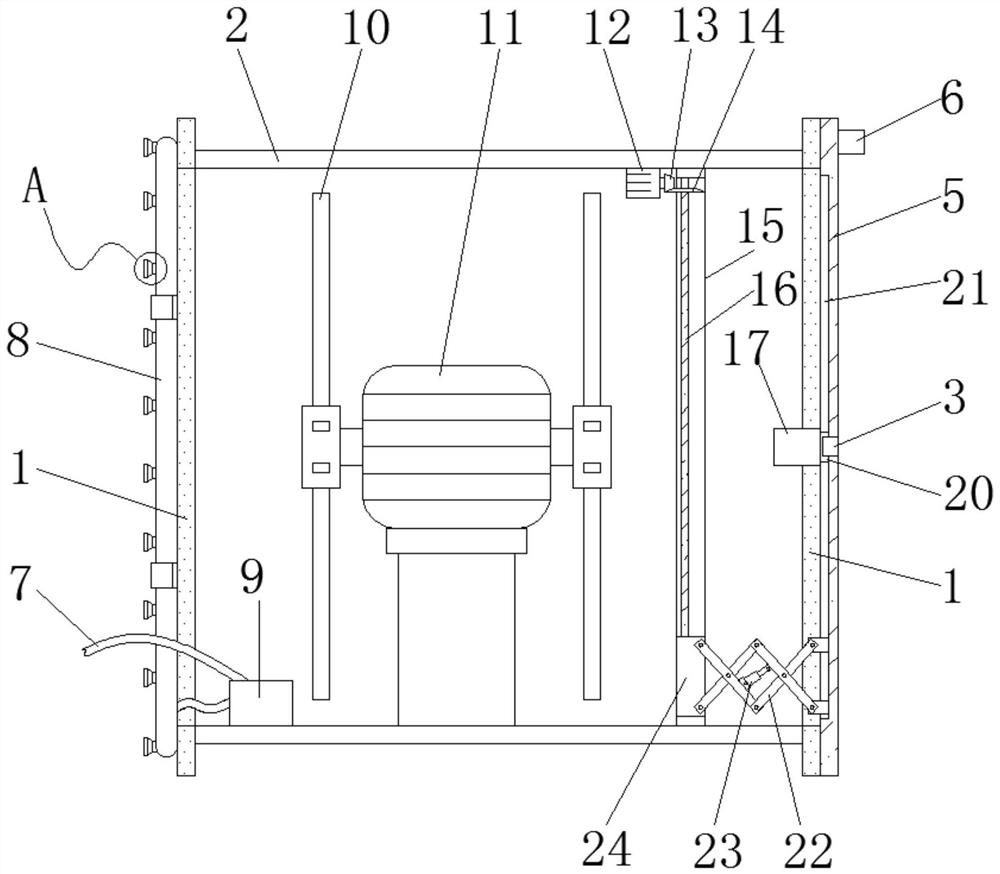 A ventilation filtering device used in civil air defense engineering