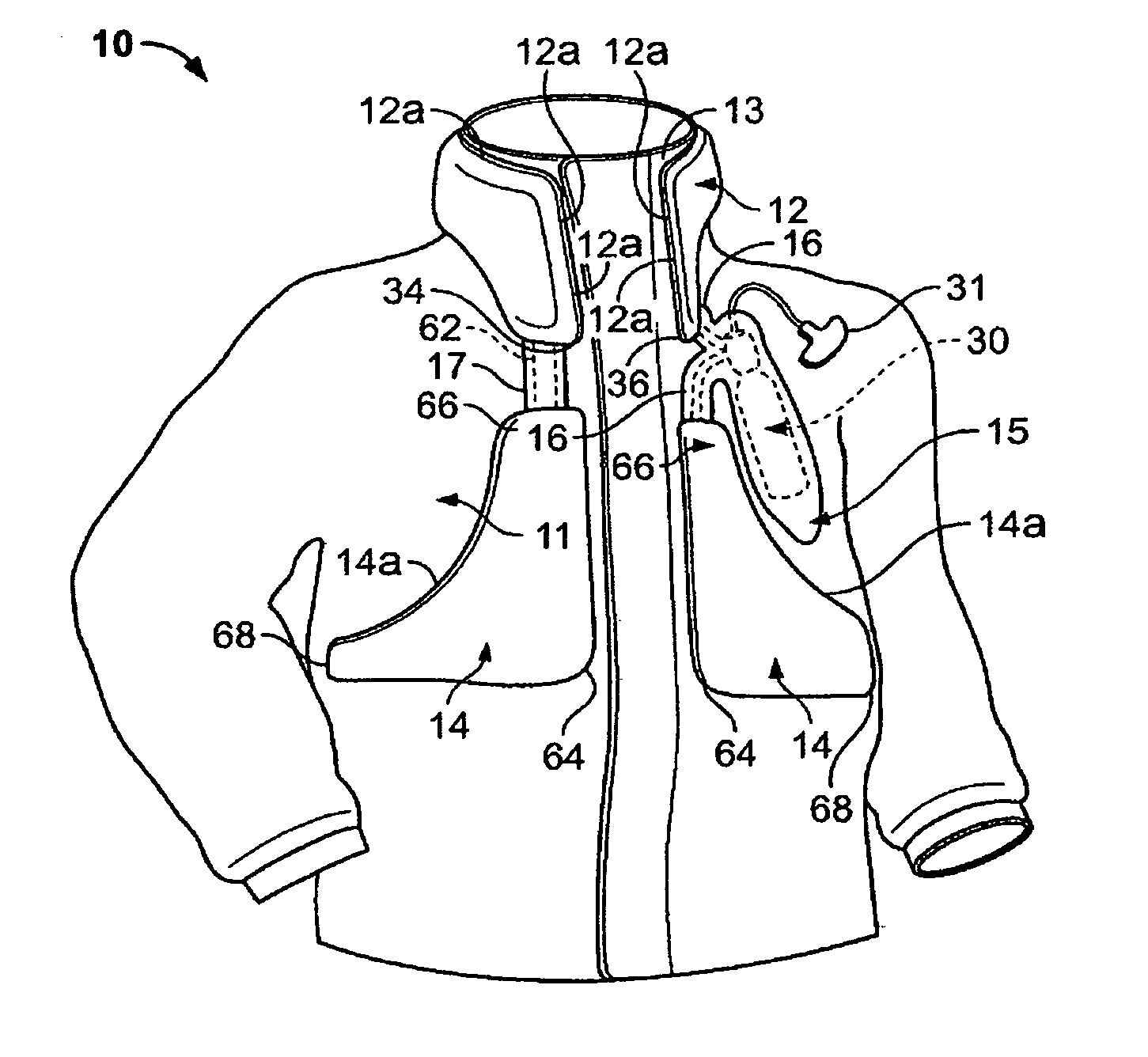 Jacket and method for surviving and avalanche