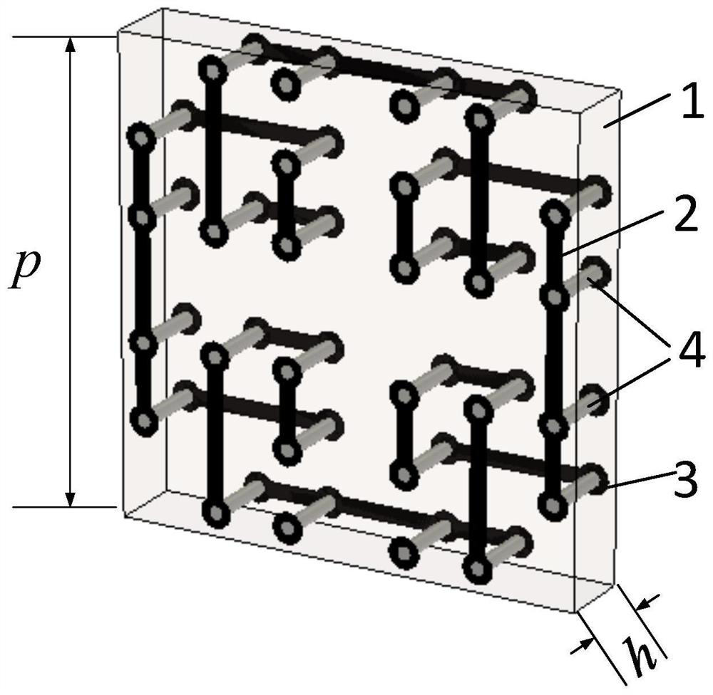 2.5-dimensional broadband miniaturized frequency selection surface based on buckle lock structure